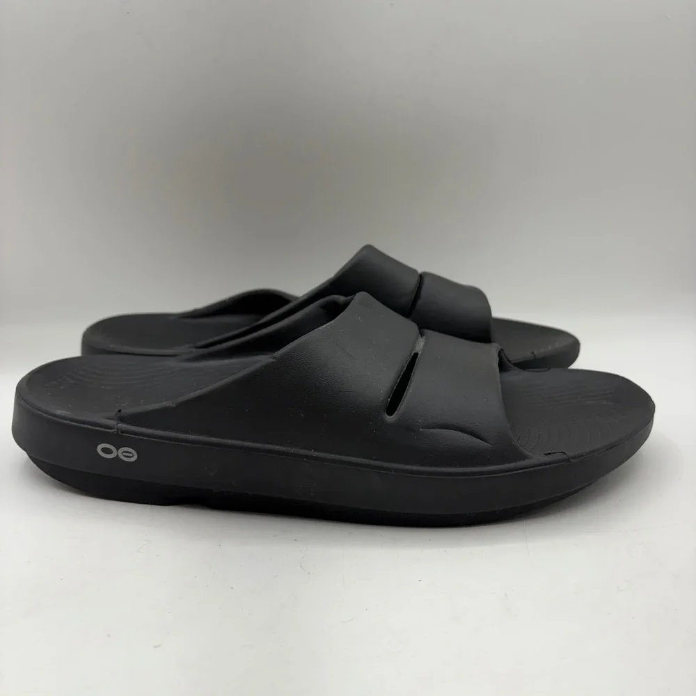Oofos OOahh Sport Recovery Slides Black Mens 10 Womens 12‎ EU 43 Sandals